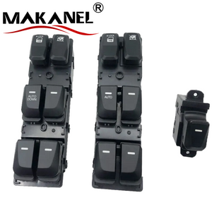 Car Electric Power Window Lifter Control Switch with Black Cover Plate for Hyundai Ix35 93570-2Z1509P