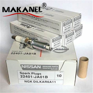 Spark Plug Manufacture Dilkar6a-11 Double Iridium Spark Plug 22401-ja01b For Sentra X-trail Altima Teana Car Spark Plugs