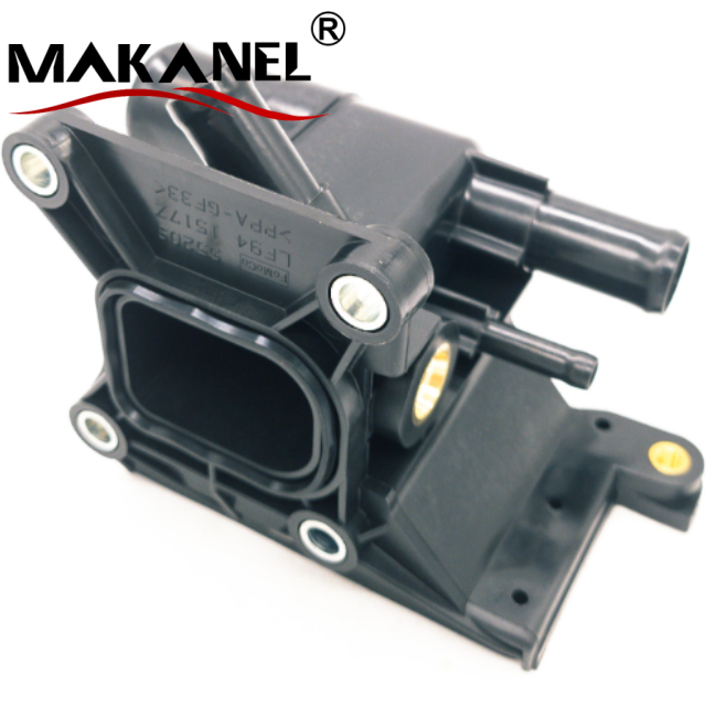Aluminum Plastic Water Outlet Flange Engine Coolant Thermostat Housing For Mazda 3 5 6 Lf94-15-17z Lf941517z 