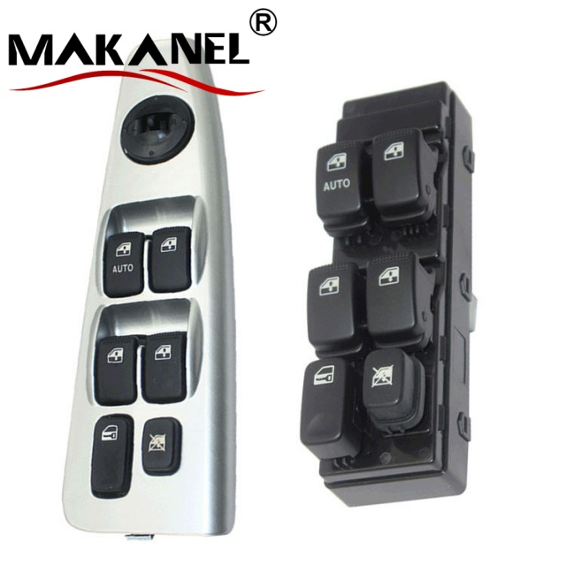 Car Electric Power Window Side Glass Control Switch Button with Sliver Panel for KIA Cerato 2005-2012 93570-0S401